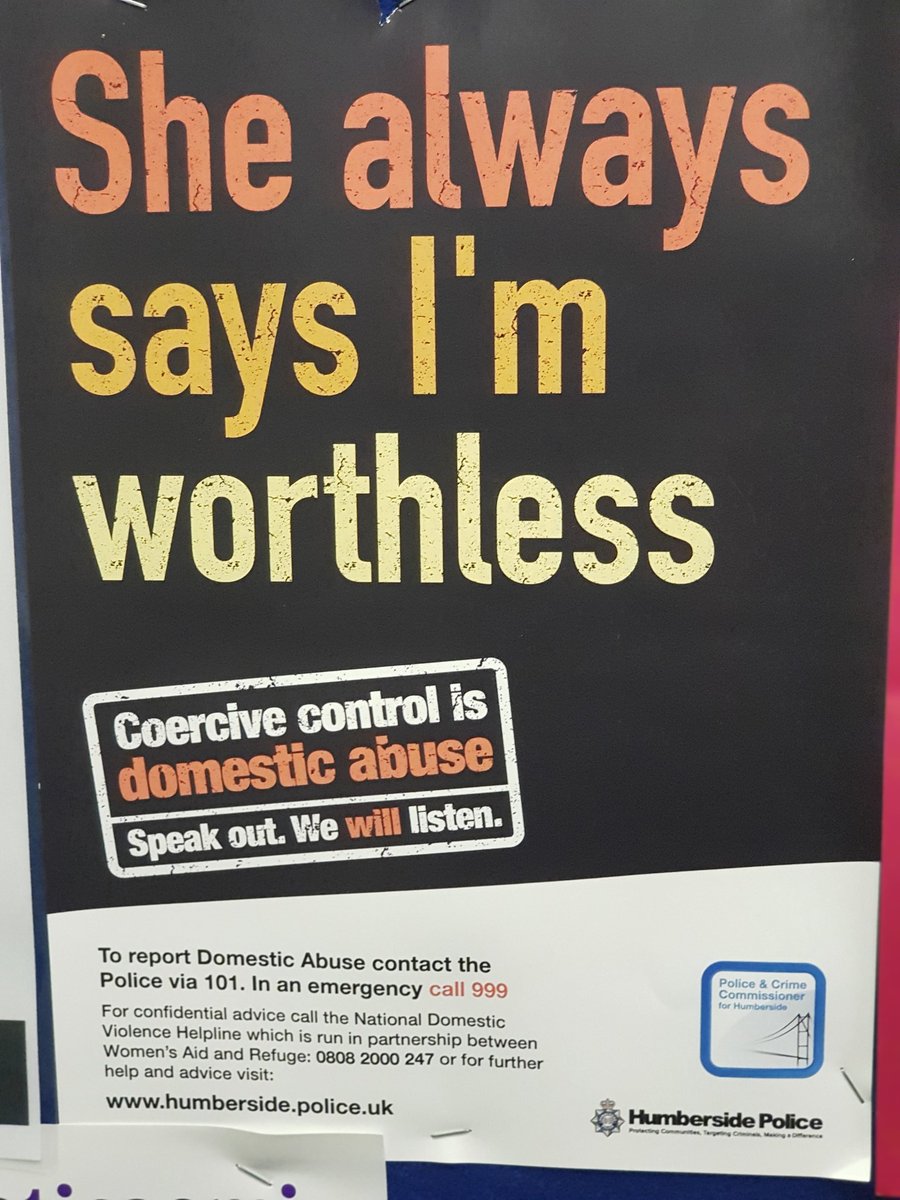 Great to see men recognised as victims of coercive control by Humberside Police