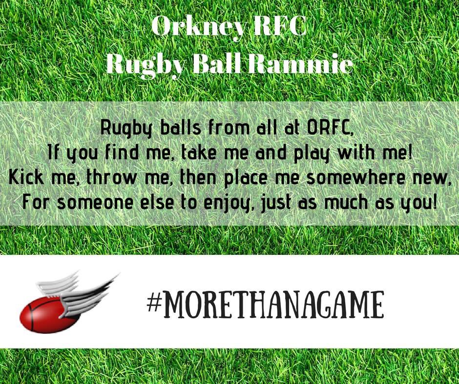 OrfcWomen's tweet photo. We’ve taken inspiration from Highland RFC! We are leaving balls in different places. Find one, play with it, have fun, &amp; if you wish, place it somewhere new...
Take a photo of your ball &amp; it’s number so we can track its travels! 
#ORFC #morethanagame #rugbyballrammie https://t.co/FApctRFiKw