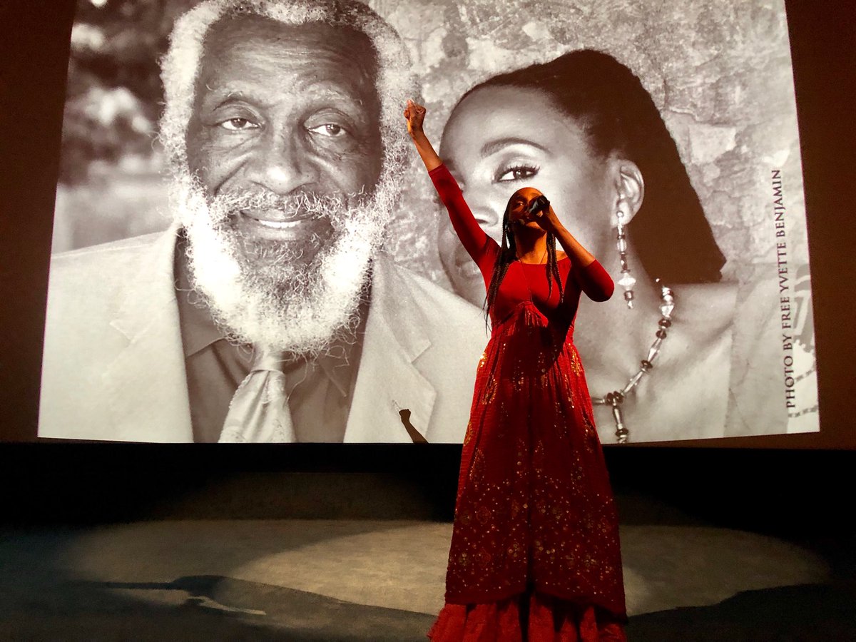entertain_dc's tweet photo. OCTFME CECAP Recipient Tyrone Littman attended the #MOWFF “Civil Rights and Comedy: The Unforgettable Dick Gregory” & saw a special performance by daughter, Ayanna Gregory! 🌟 #202Creates #entertaindc Visit @mowfilmfest for further details! #MarchOn https://t.co/gxGR7CYEiq
