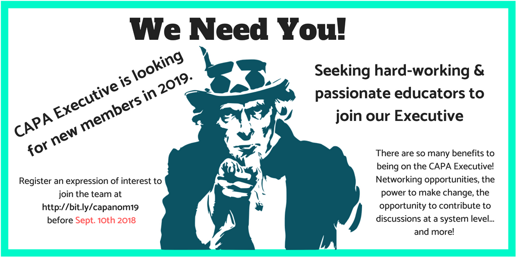 CAPA_WA's tweet photo. Re-Tweet Please: Register an expression of interest to join the team at https://t.co/RY0vfuU83i before Sept. 10th 2018. Don't forget AGM 26-Oct-2018. Register attendance for AGM via the website. #CAPAWA #CAPA_WA #CathEd #CatholicEducation #CEWA #RT https://t.co/ow1Oj6Klic