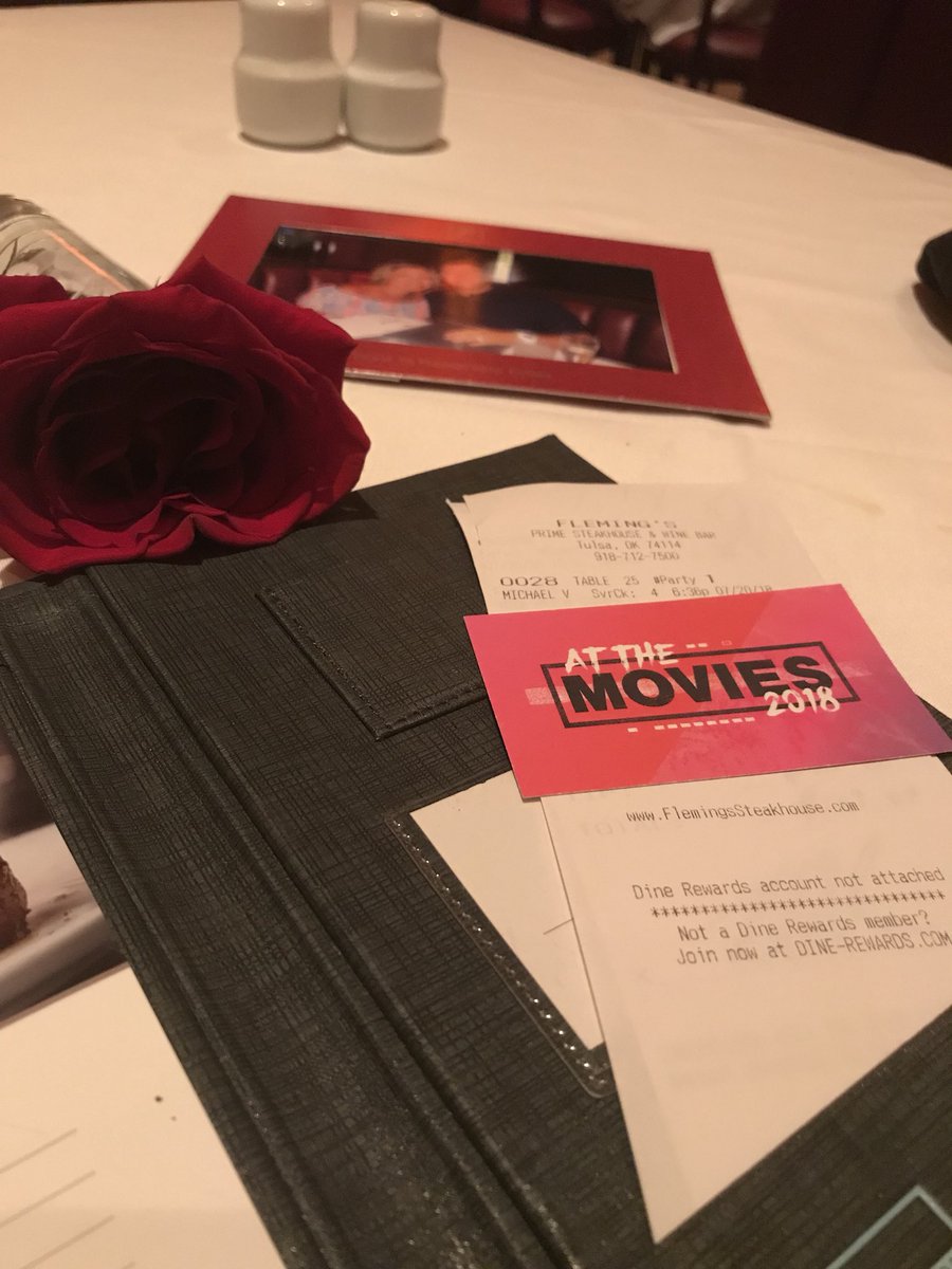 GatorLeber's tweet photo. Incredible night out with my bride of 16 years, had a great experience @Flemings Utica Square thanks to our waiter Jake and was able to invite him to church for At the Movies. Who are you inviting today? #datenight #invitesmatter #lcatthemovies https://t.co/uN42XmLDZw