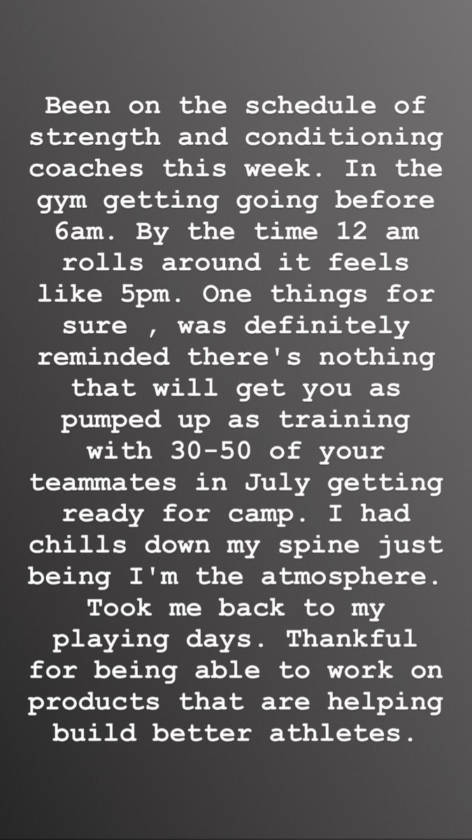 After spending the week with college programs getting ready for camp, I was reminded of the thrill that comes with all the hard work. I wonder if missing the game ever goes away. #buildbetterathletes <a href="/LiveAthos/">Athos</a>