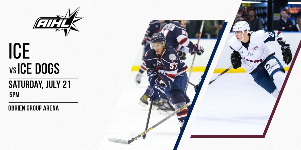 AIHL's tweet photo. Who will win in this Icy battle as @melbourneice host the @sydneyicedogs? Game starts 5pm. Catch all the action and secure your seats now: https://t.co/T8KoH7GHHG #AIHL #goicego #letsgoicedogs https://t.co/sFDHAi2yfv