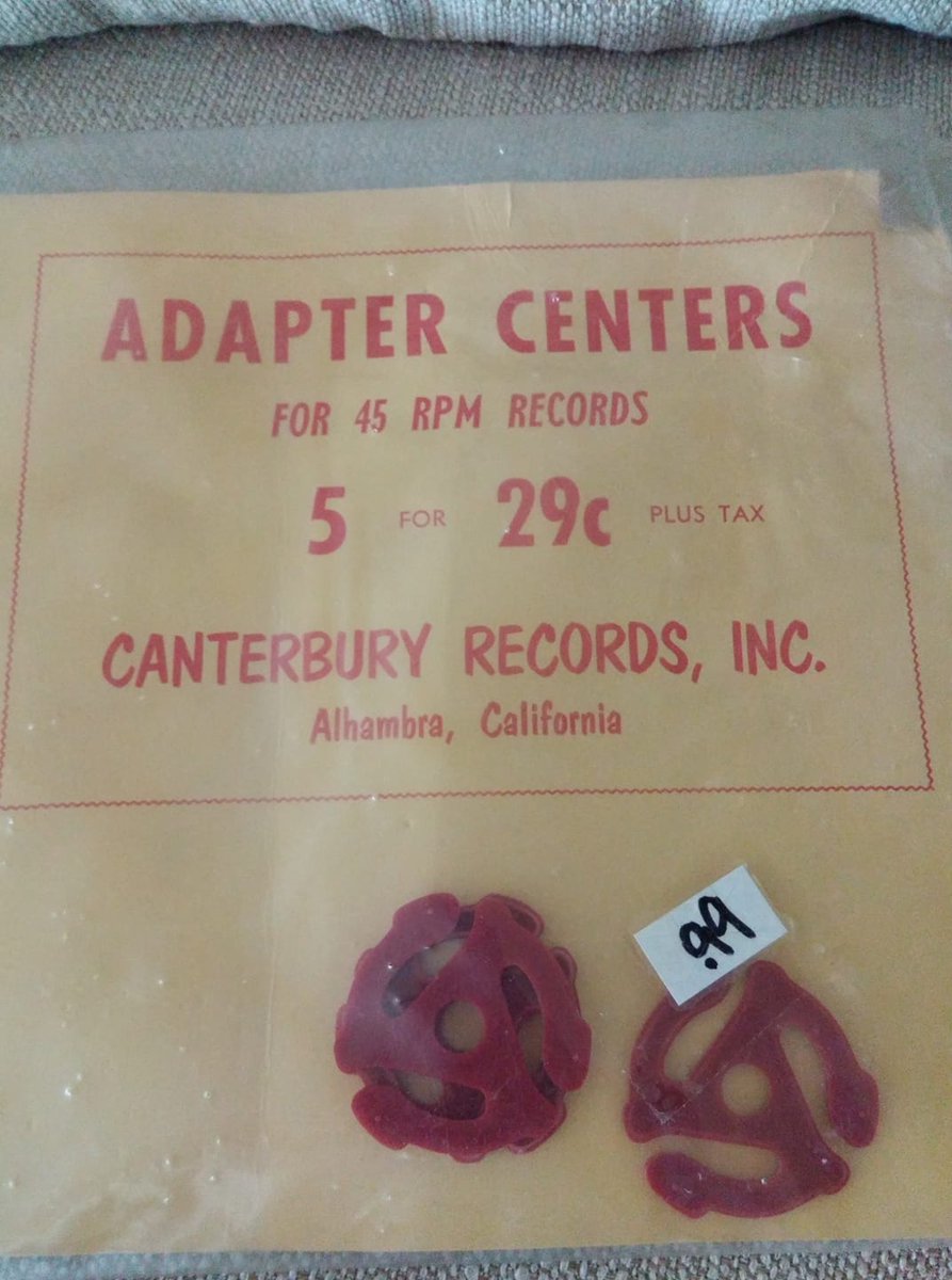 @CanterburyRec Found this great little package at a thrift store in Hesperia, CA. #CanterburyRecords #Vinyl #45RPM #45Adapter