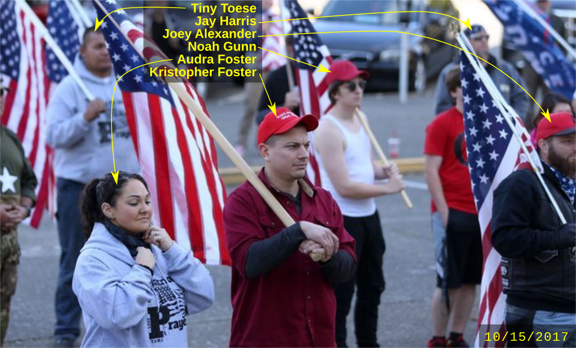 Seventeen-year-old Noah Gunn began attending Joey Gibson's rallies, where he was exposed to neo-Nazi rhetoric and propaganda. Before long he was trying to join the Nazi hammerskin gang.  https://rosecityantifa.org/articles/noah-gunn/