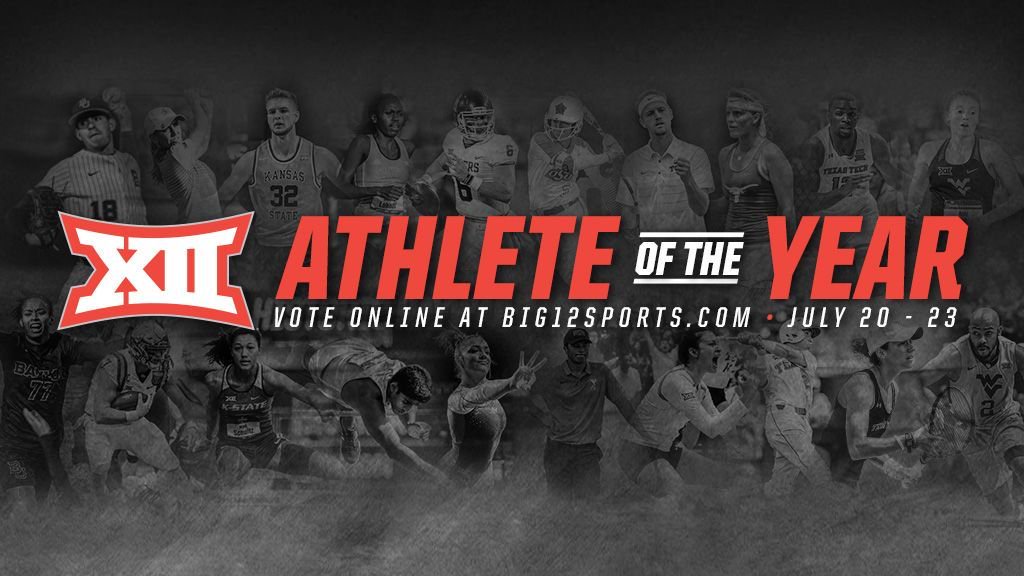 Big12Conference's tweet photo. Voting for the 2017-18 #Big12 Athletes of the Year is now open. 

Cast your vote now! 
Voting remains open through Monday, July 23. 

https://t.co/Q9Z3eiQfoH https://t.co/NpGXMIHzJJ