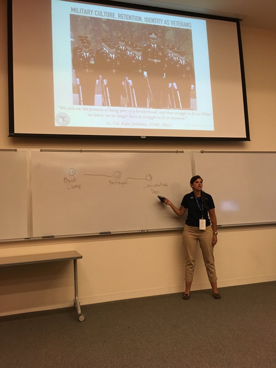 Service2School's tweet photo. Our #S2S @pattillmanfnd #tillmanscholars ambassadors and alumni/ae presenting their research at the #PTLS2018 #UnConference, talking about #womenveterans, disease research, and criminal justice reform. #MakeYourMarK https://t.co/6JpGAL84lj