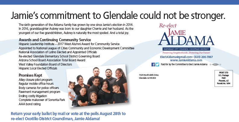 Jamie4Glendale's tweet photo. Keep your eye on the mailbox Ocotillo District Voters!  #reeclectaldama https://t.co/GNsXvhKe07