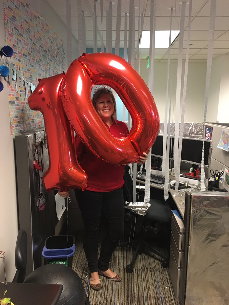 Happy 10 years with <a href="/Oracle/">Oracle</a>, Kelsie! We are lucky to have you ❤️#tinfoilanniversary