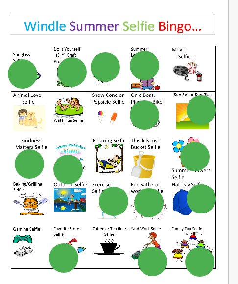 ClaraSikich's tweet photo. #AWsummerselfiebingo my bingo card looks like the scratch off just need one to win 😆😂 https://t.co/X8ZTtJTmdf