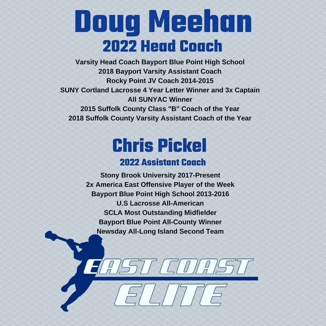ECEliteLax's tweet photo. Couldn't be happier with the 2022 staff @ECEliteLax Doug Meehan and Chris Pickel! These players are in for a ride! #elite #coachingmatters https://t.co/YXBZ5z9Uqo