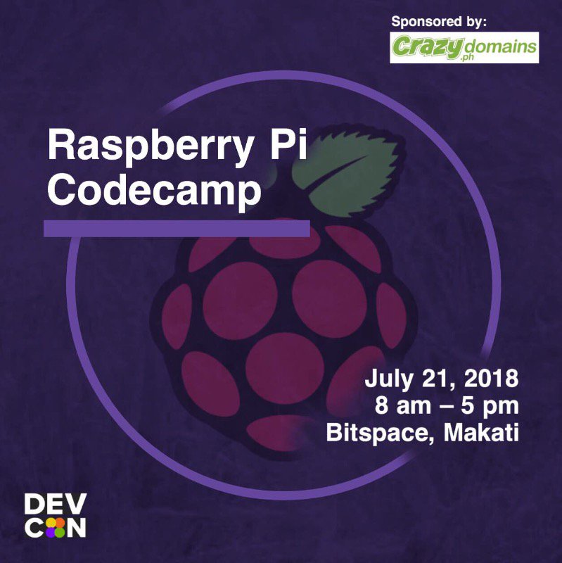 DEVCONPH's tweet photo. Good Morning, #RaspberryPiCodeCamp Participants! Are you ready for a fun learning experience? Do not forgot to bring your IDs and umbrellas with you, because not even the bad weather can stop us from gaining new knowledge and experiences. https://t.co/c8Sn254pXp