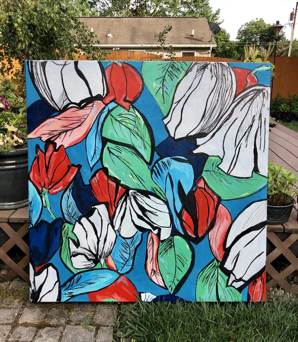 NashHeff's tweet photo. Flowers- Huge 3ft x 3ft Painting! #modern #modernart #abstract #art #artpop #artlife #gallery #interiordesign #abstractpainting #originalart #artlovers #artforsale #colors #artoftheday #instaart #lovepaint #painting #creative #artsanity #pop #popart #studio #acrylic https://t.co/2wfgDahx7M