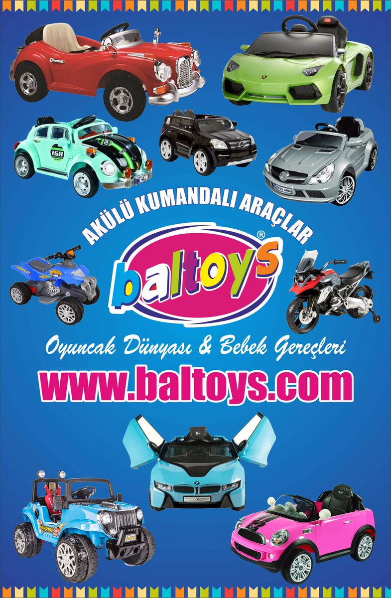 Tüm Akülü Araçlarda 31.Temmuz'a Kadar Peşin Fiyatına 6 Taksit.
Baltoys Oyuncak Dünyasında.