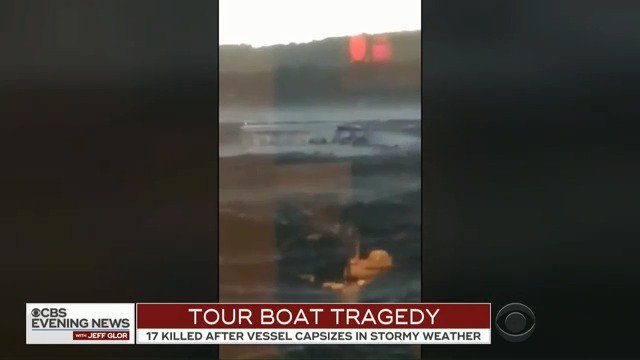 17 people are dead after a duck boat carrying 31 people capsized and sank during a storm in Branson, Mo. on Thursday. Nine of them were from the same family. @OmarVillafranca has more cbsn.ws/2LwY5D7