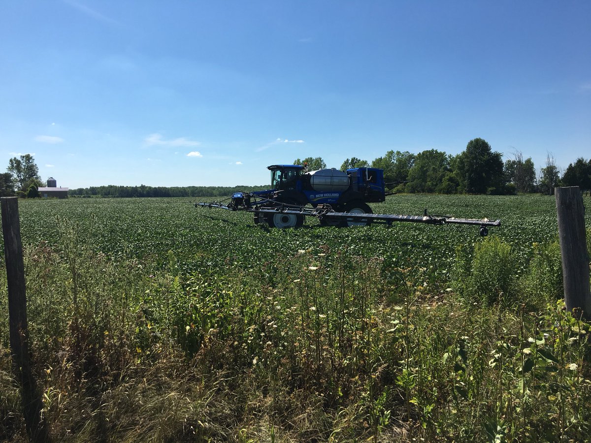 MRoosendaal01's tweet photo. Great afternoon for a @NHAgriculture SP.300F demo.  #intellispray, 120’ #neverlookback @WeagantFarm https://t.co/UaToWkYir9