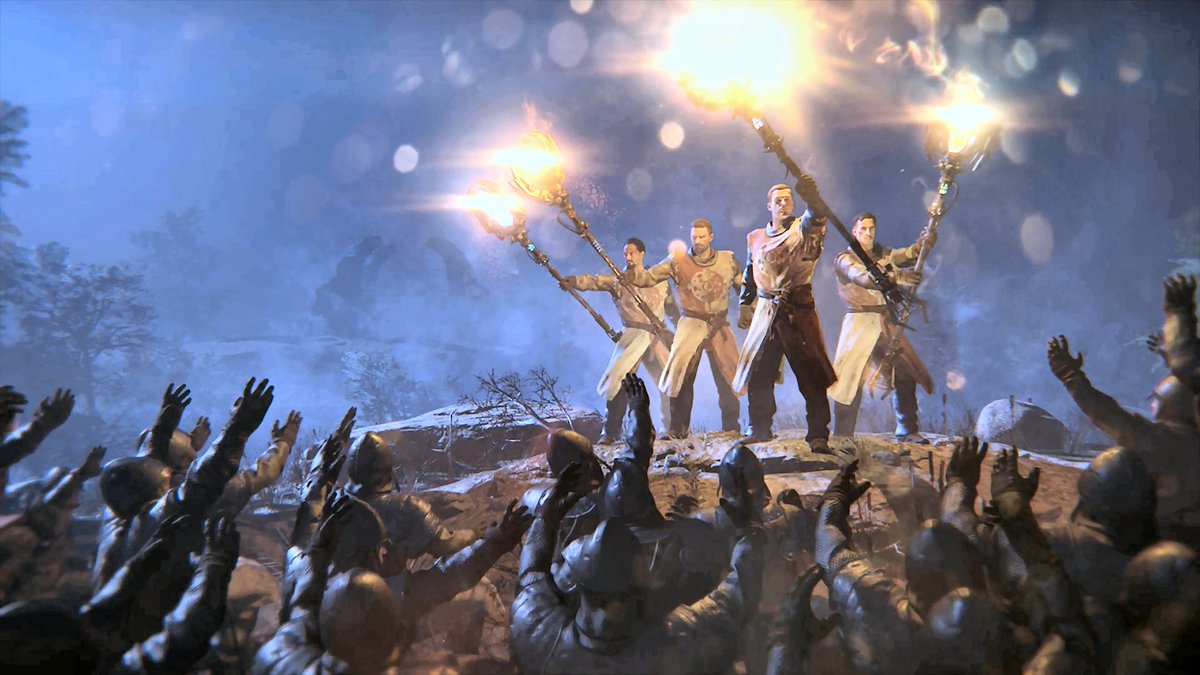 WAH_su's tweet image. @GirlGlitcher's colored #ShadowsofEVIL mural shows us the 1292-1299 Great War,then we are shown right after when #Monty deals with #PRIMIS at end of #Revelations, which is at the end of the battle, January 1st, 1300. We don't know where they are now...
#BO4Zombies