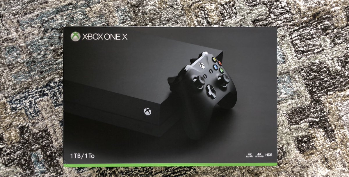 RayBlackJr's tweet photo. I’m feeling pretty generous tonight!!! How about we give one of these bad boys away?? #XboxOneX #Follow #Like #Retweet #GiveawayAlert https://t.co/rxJuySZnTp