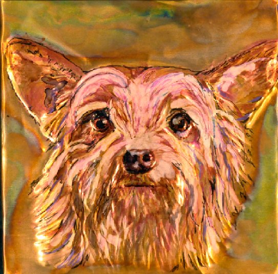 coppersheet's tweet image. Copper Wall Art by Kim Keller of Coppertones using our 5 mil copper foil.....basiccopper.com/cowaaranbyki.h… #beautifulcopperart #basiccopper