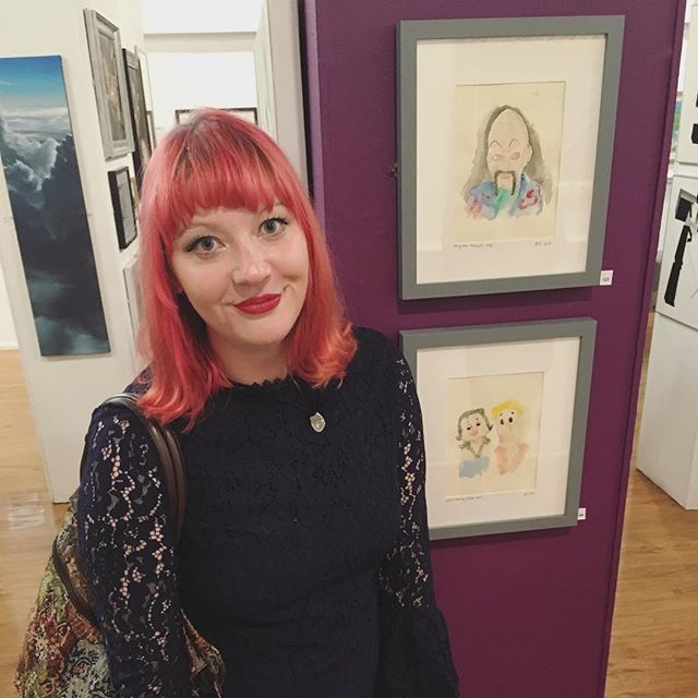 AnnaFCSmith's tweet photo. With my Wigan Boxing Day watercolours at @chapelgallery01 - so happy my mum, auntie Adrienne and cousin Rebecca came 🧡💜@crossstreetarts
.
#watercolour #folkart #wiganart #britishcustom #custom #calendarcustom #fancydress #exhibition #artistoninstagra… https://t.co/bDeS0PuivP https://t.co/BsG5YcgbVC