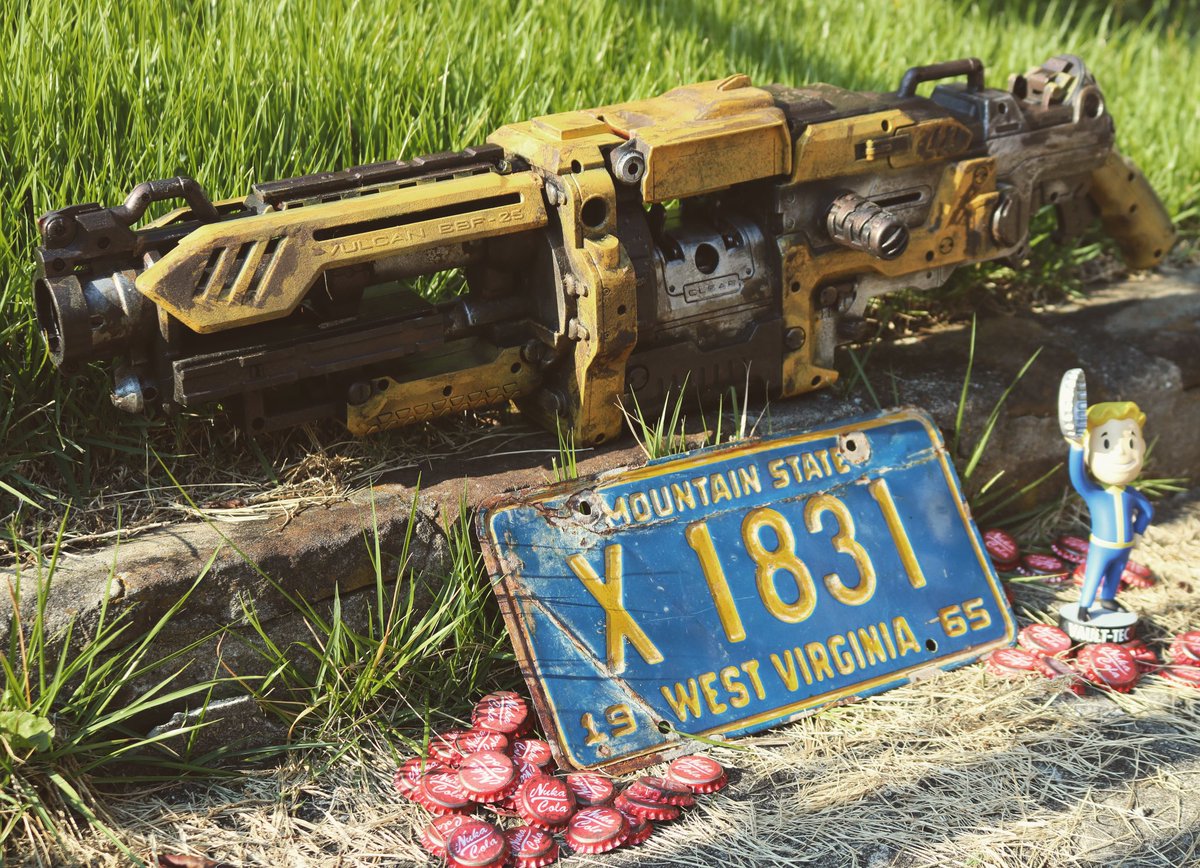 HTMLpage's tweet photo. Prepping our #fallout76 cosplays for #WillCon! #countryroads #wv #fallout #cosplay https://t.co/TPP6EbkMaF