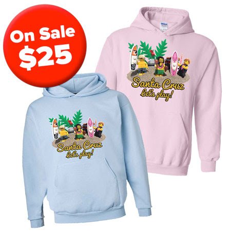 madeinsantacruz's tweet photo. Let's Play! Adult Santa Cruz Lego sweatshirts on sale for just $25 each. Hurry! While supplies last. Sale good thru 7/26/18. . . . #MadeInSantaCruz #ShopLocal #CustomDesign #CustomTee #SantaCruz #SantaCruzWharf #LocalArtists #California #CaliforniaLiving https://t.co/bt0MQoHui0