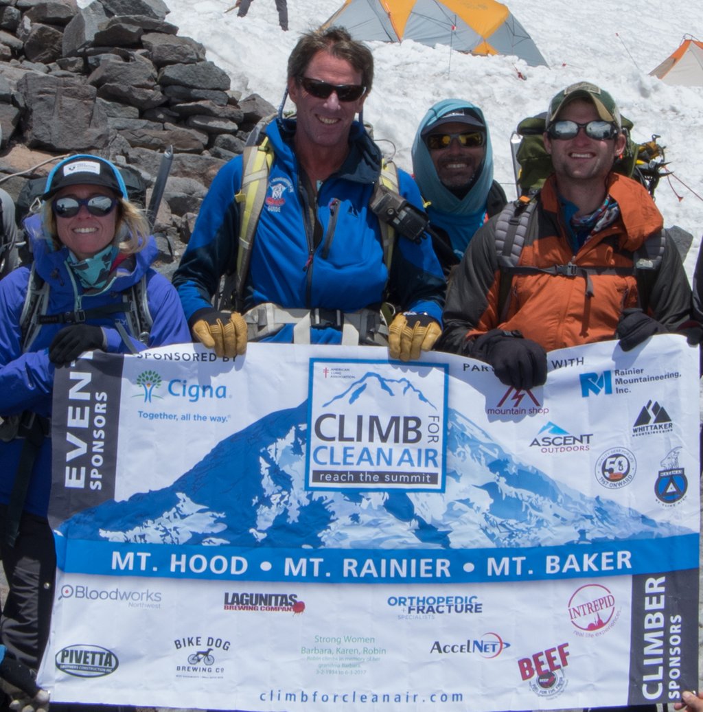 accelnetinc's tweet photo. Congratulations #ClimbForCleanAir team! Excited to see our sponsored climber @JustinEggert reach the summit in support of @LungMTPacific - way to go!! https://t.co/eY7pNzkzJv