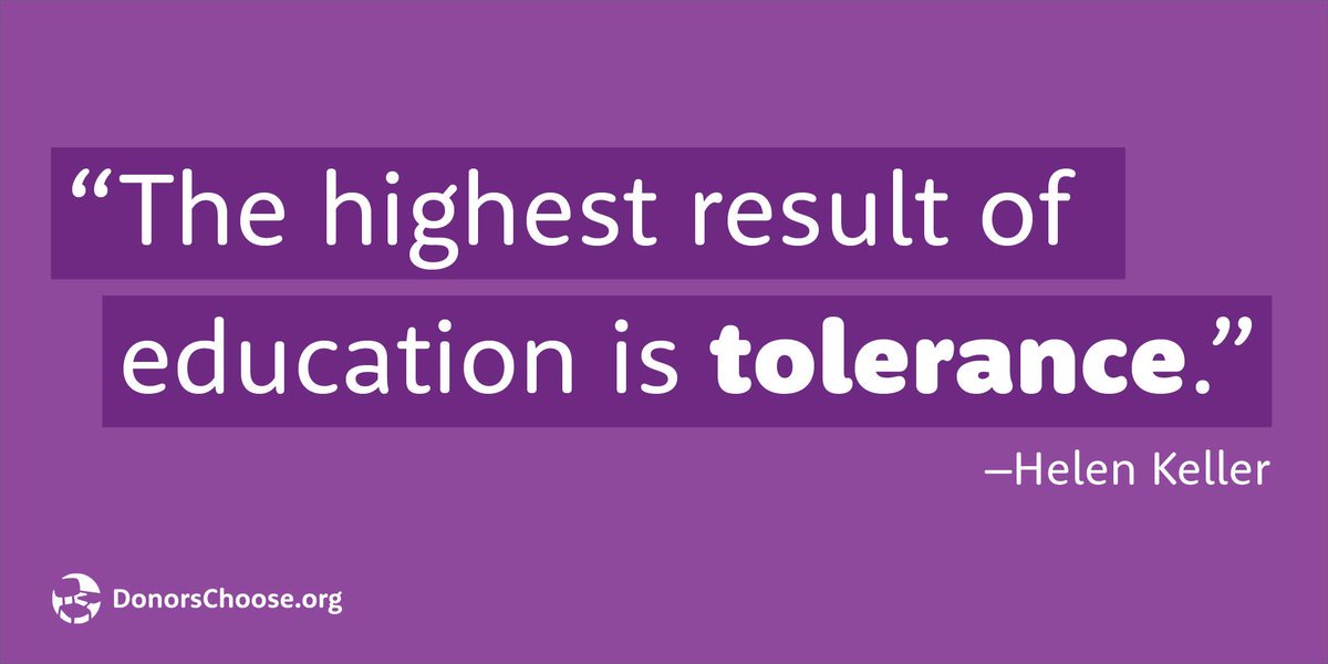 DonorsChoose's tweet photo. It's never been more important to support teachers who show students the value of tolerance and compassion for all. https://t.co/uXBq6agqYb