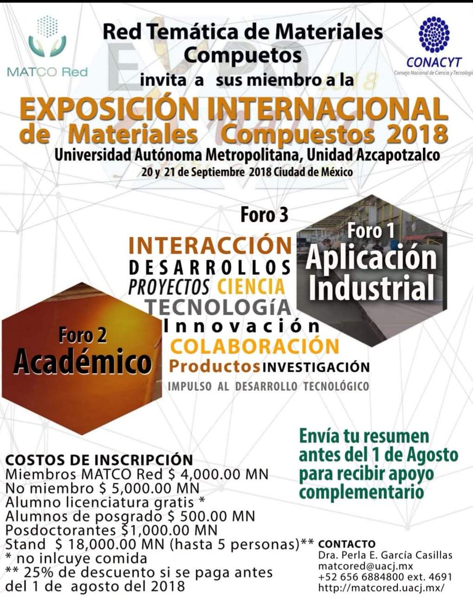 MatcoredCONACYT's tweet photo. #expo2018 https://t.co/HoWnvInM4j