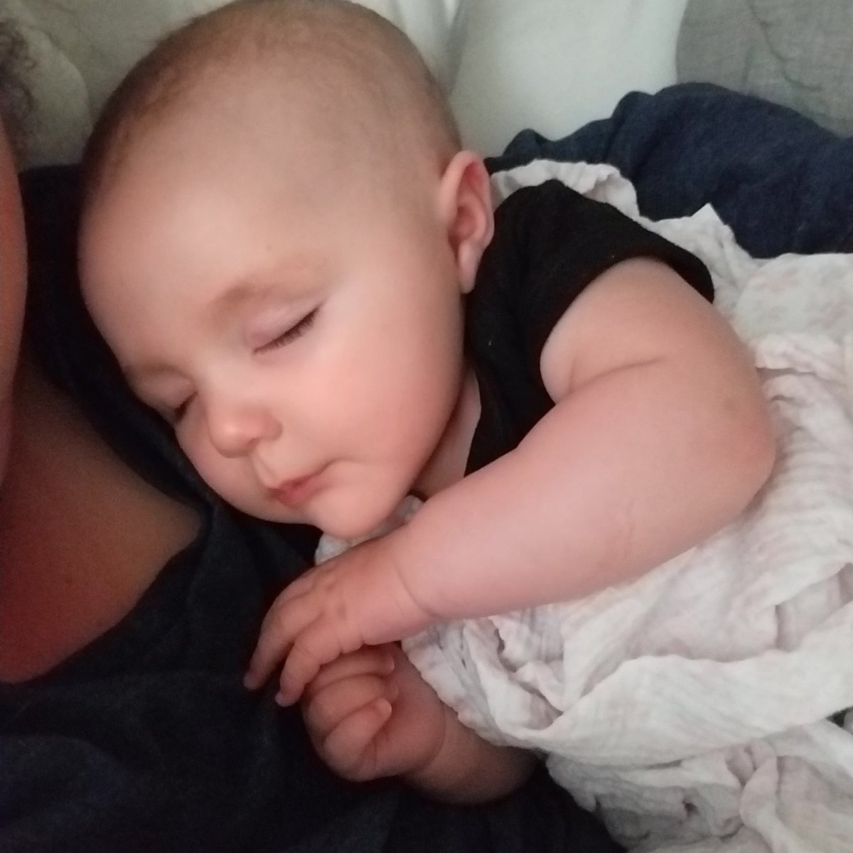 DunphyDay's tweet photo. She would NOT let me put her down today for her nap.  After at least 5 attempts, I finally threw in the towel.  #ifyoucantbeatthem #jointhem #ineededanaptoo https://t.co/DJVjvcFWi6