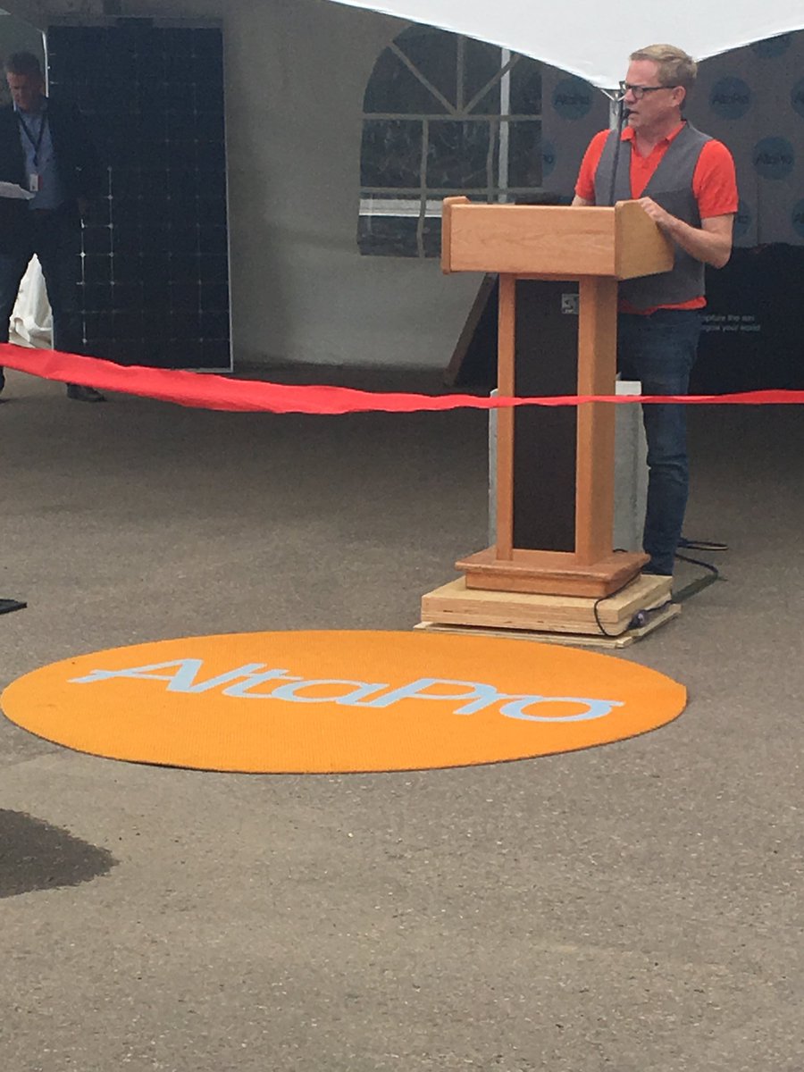 AltaPro_Bert's tweet photo. Thanks to our industry for your support today as we had our ribbon cutting ceremony for our AltaPro NET ZERO celebration.
Special thanks to all our speakers for there support
#altasolar#capturethesun#wearesolar https://t.co/gLYXn6c35M
