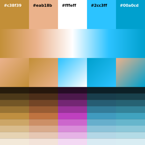 palett_es's tweet photo. #c38f39 #eab18b #fffeff #2cc3ff #00a0cd #generative #design #colors #colorScheme #palette Download it from: https://t.co/YuEM1UeRNJ https://t.co/oBqPJbdMQ2