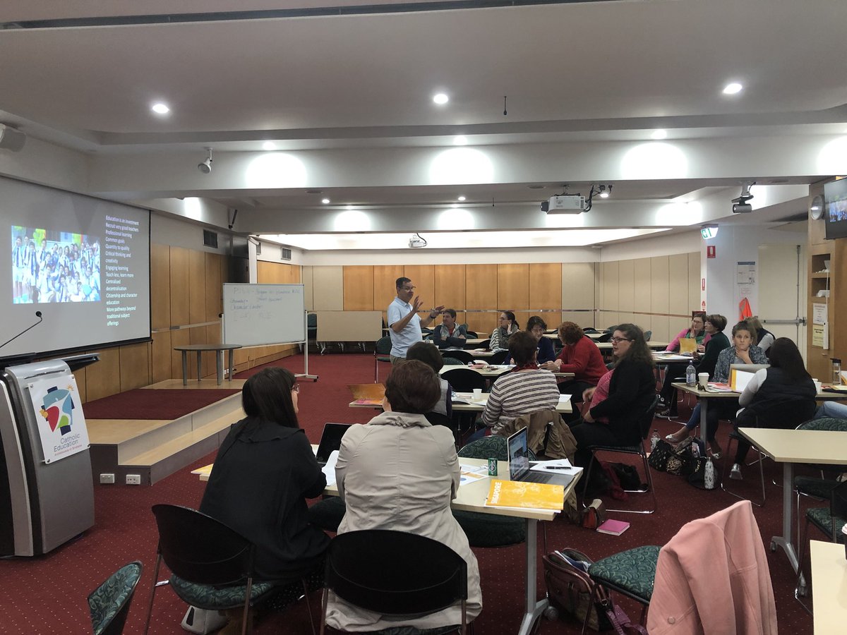 Lona_24's tweet photo. Literacy Educators Attachment Program #LEAP2018 coming together for our orientation today. Exciting learning opportunities ahead @BCELandT @Cath_Ed_BNE https://t.co/H7BqTKikJr