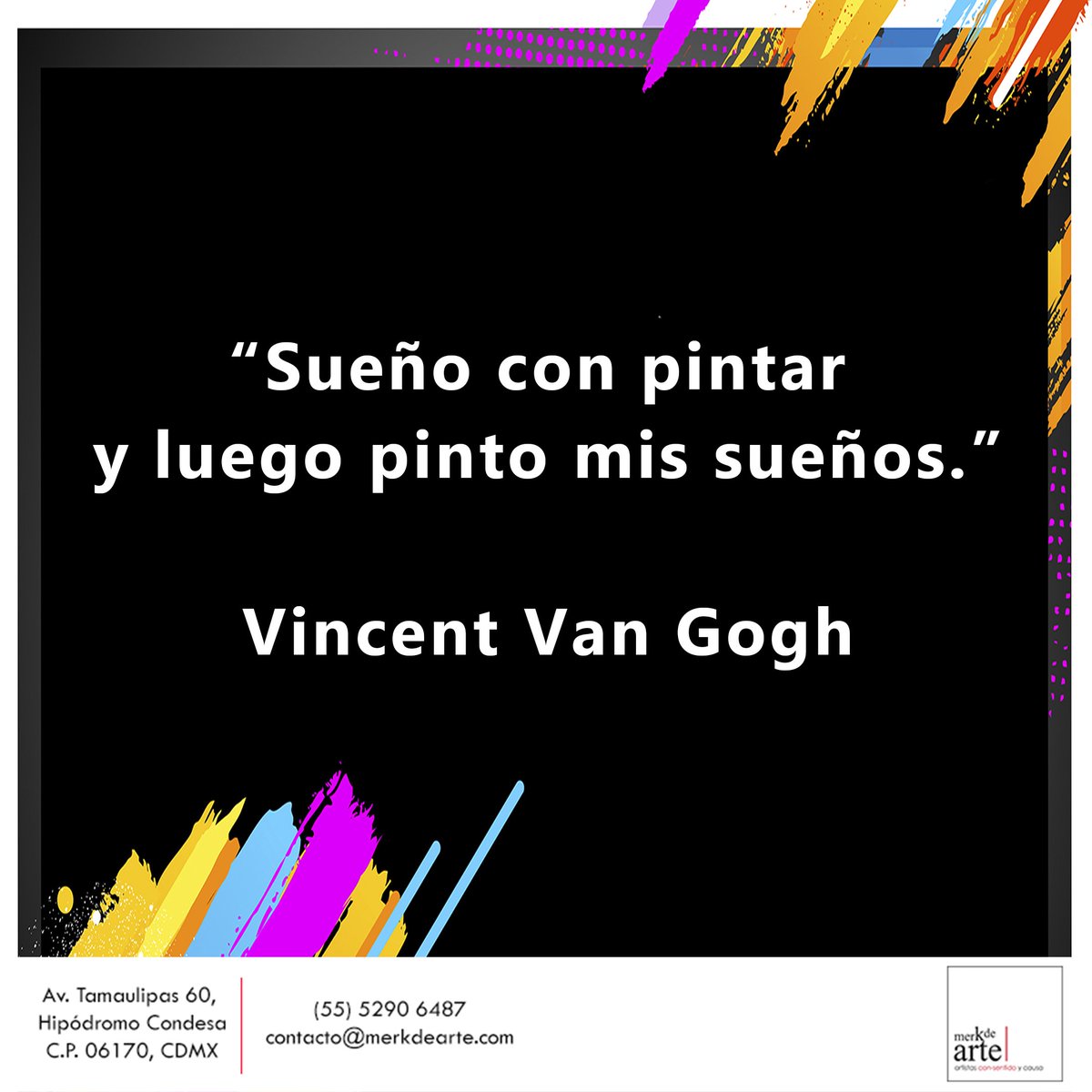 MerkdeArte's tweet photo. Haz tus sueños realidad.
Ven a #Merkdearte crea, experimenta y pon en exposición tus obras.
#FelizViernes #BuenViernes #CDMX #FelizFinde #Artista #ArtistaMexicano #Arte #Pintura #Colores #Cuadros https://t.co/LhYrPSwe1O