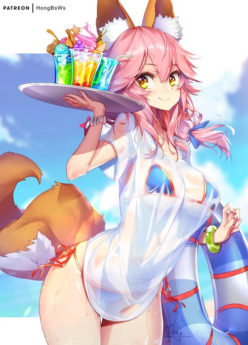 水着玉藻~
--------------------
https://t.co/4zYvKQzYbH   
#FateGO  #FGO 