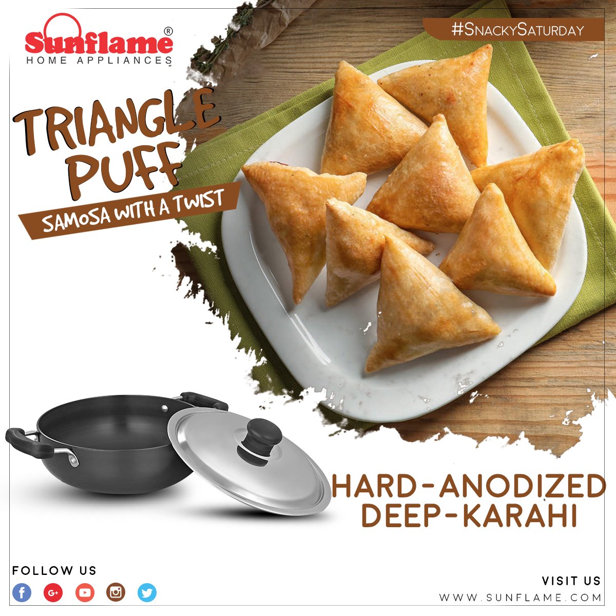 SunflameIndia's tweet image. Enjoy your Saturday with this perfectly crunchy savoury.
#SnackySaturday #TrianglePuff #Sunflame
For recipe, visit: sunflame.com/blog/recipe/tr…
.
.
.
#HappySaturday #Food #Foodporn #Foodgasm #FoodOfTheDay #InstaFood #SunflameTheClearChoice #SunflameHomeAppliances