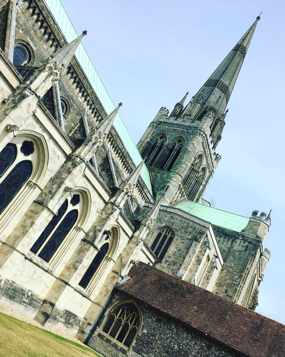 sharonjheaton's tweet photo. A recent visit to @ChiCathedral. What a wonderful place to explore &amp; admire! We were also fortunate to see the nesting #PeregrineFalcon up on the spire - a real treat! #VisitChichester #SussexByTheSea  @VisitSussex https://t.co/ZdAM81c368
