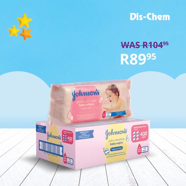 dischem johnsons baby wipes