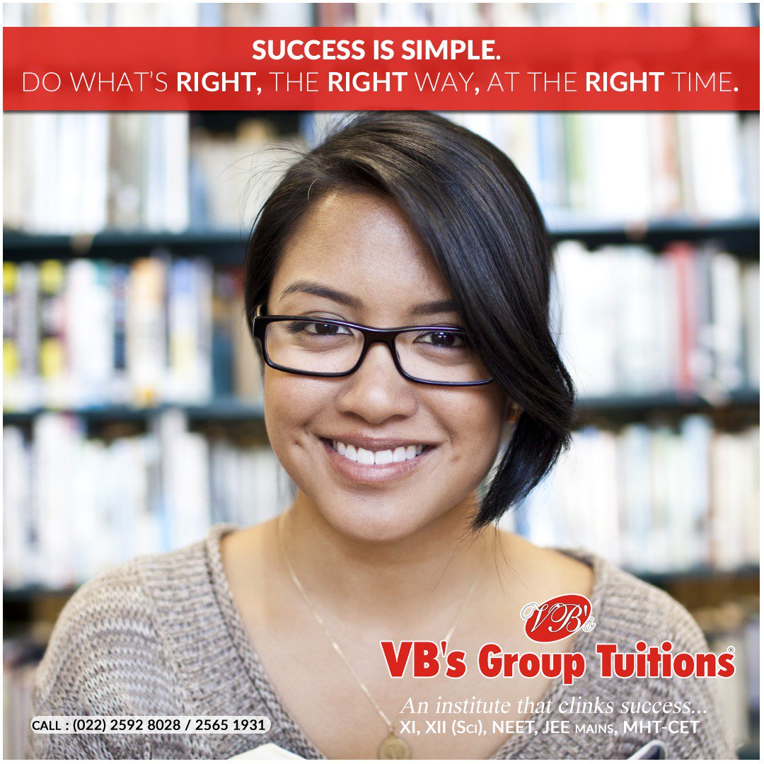 bhavesh_vb's tweet photo. Success is https://t.co/r75r3E4ca7 what's right, the right way, at the right time.
#bestcoaching #medical #engineering #entranceexam #sciencestudy #student #teacher #IITJEE #NEET #MHCET #entranceexams #admission #vbsgrouptuitions #tuitions #students #sciencetuitions #physics https://t.co/G8Ngl16vwQ