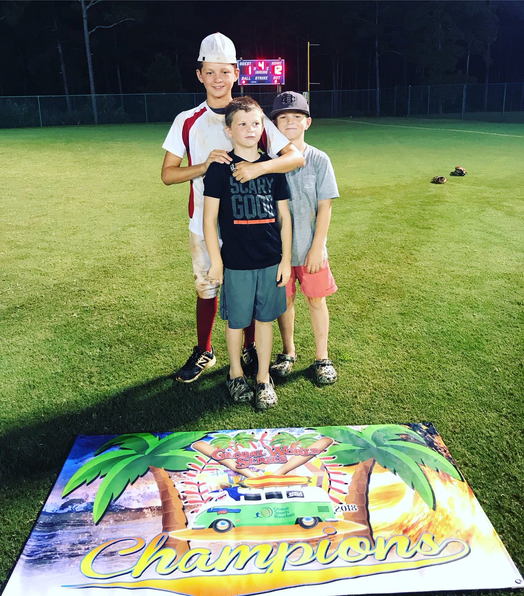 EnnisMommaX4's tweet photo. USSSA Global World Series Champions!! So proud of our boys; they battled all week to bring home the hardware!! #Tanner12❤️ #CellblockStrong❤️⚾️❤️ https://t.co/EXFX68MIhp