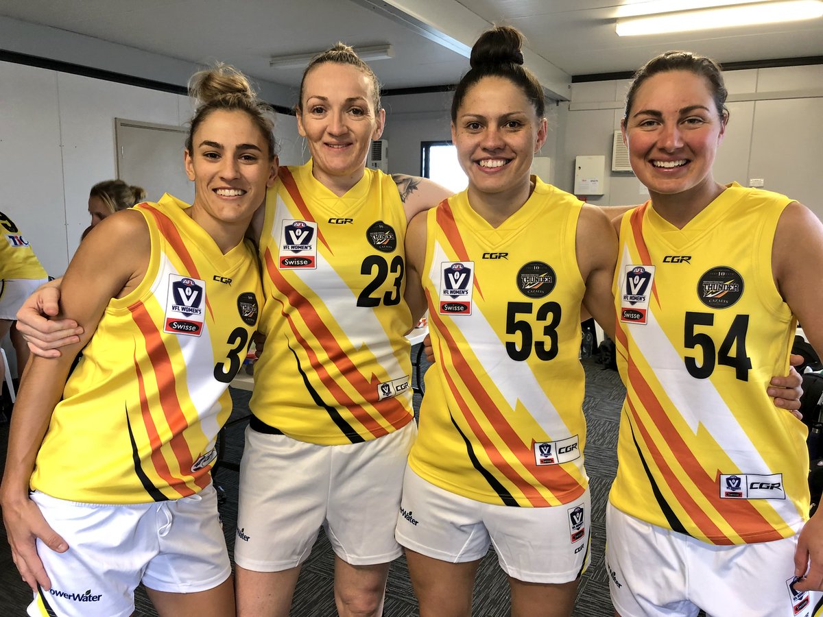 NTThunderFC's tweet photo. Excited to welcome four new faces to the #ThunderW family today! Maddy Keeble, Ebony Miller, Stevie-Lee Thompson & Rheanne Lugg ⚡️ #allinthistogether https://t.co/TJ8qjFrcwB