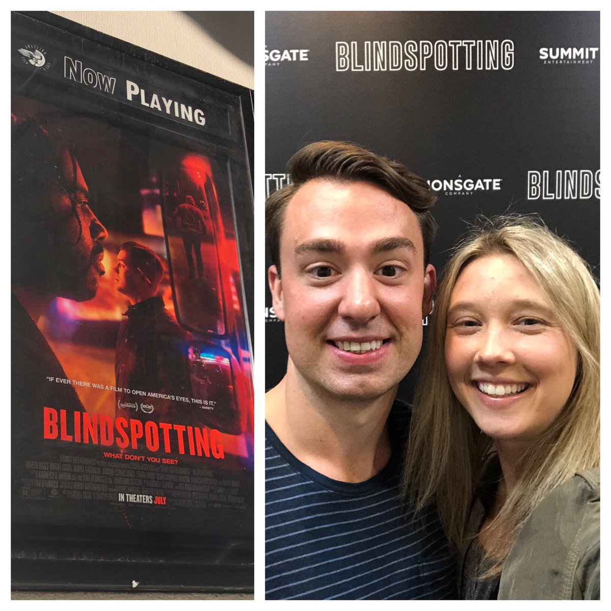 urbs611's tweet photo. Just saw Blindspotting in NYC...Holy Sh*t...🤯

@DaveedDiggs and @RafaelCasal are brilliant. I felt every emotion. Hilarity to Heart attacks. It is so insanely good. 

Must see over and over again! https://t.co/VQ7T9gYZy3