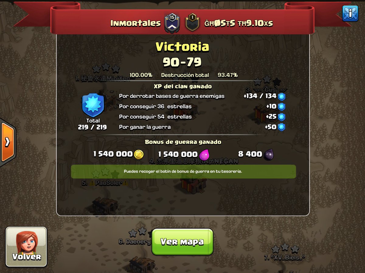 clanKOwar's tweet photo. Nuestras dos ultimas guerras, hecha un vistazo. Seguimos reclutando jugadores, solo TH10 35/35 Y TH11 45/45/15.

Contacto line: ko.xenold https://t.co/cjxhfu1HfK