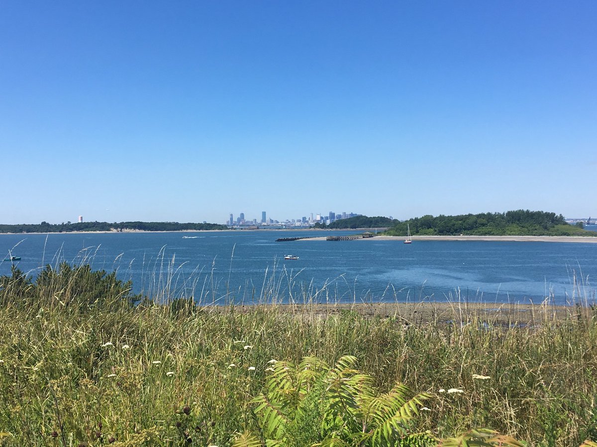 PlaceBasedBOS's tweet photo. A great end to the week on George’s Island. Reflecting on the week with a long range, new perspective of the city. Let’s continue the conversation and coauthorship. #PlaceBasedBos @BostonSchools https://t.co/vRG61cGN0L