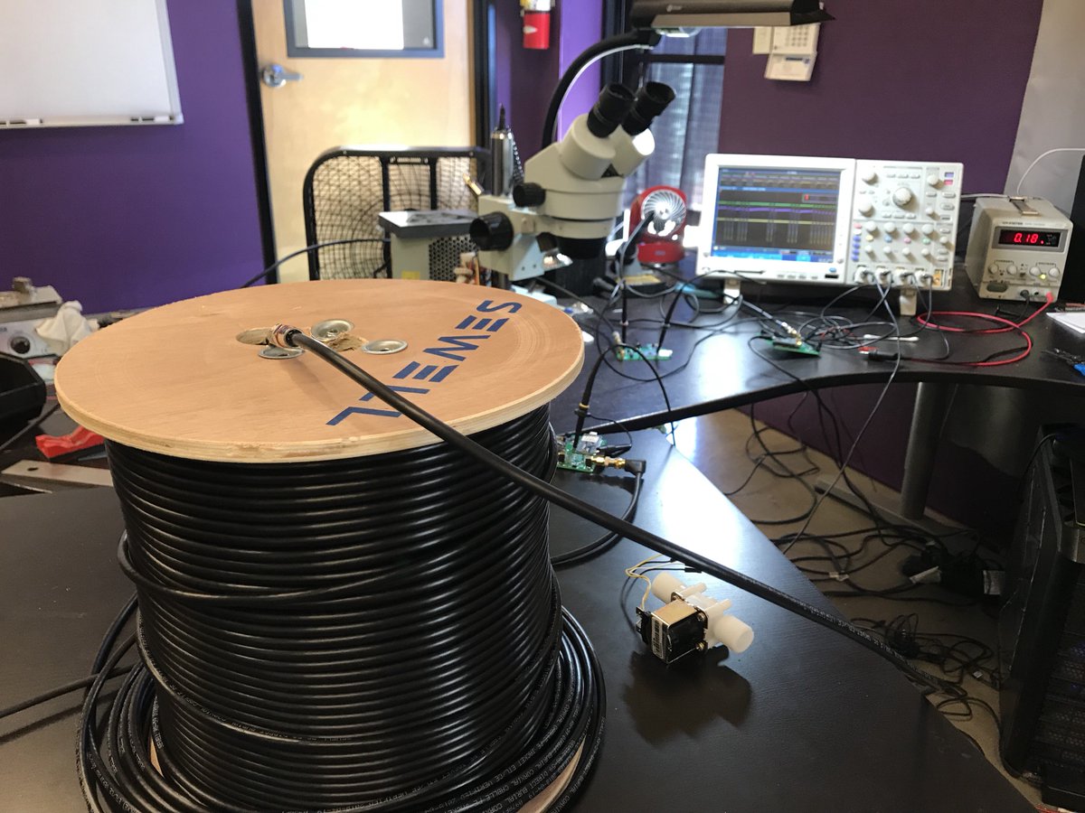 smartdripio's tweet photo. Just finished communication test between our #dripio controller and smart nodes over 1000ft wire. Success! #smartwatering #dripirrigation #gardening #pdx #organicgrowing #smarthome https://t.co/KOPvzyO4Uw