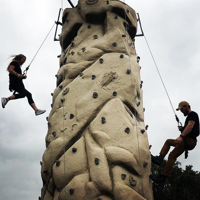 arcadventureco's tweet photo. arc Adventure Guide Hayla and Guide Ian having fun testing out rockwall equipment! Photo credit: @zbu926 #neverstopexploring #arcadventureco #optoutside #playeveryday #danceoff https://t.co/hIZIEcOV43 https://t.co/olGtCpcLXV