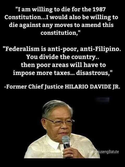 JGimoro's tweet photo. Former CJ Hilario Davide Jr. 1987 constitution is done by evil... if your willing to die , kailan po? hwag lang dakdak dapat merong gawa. Nag hihintay ang Libingan Ng mga bayani !
#ZeroVoteForLP2019 https://t.co/tD94Elo2kx
