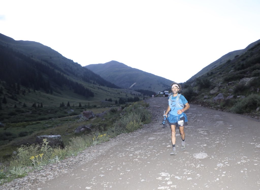 iRunFar's tweet photo. Major action at mile 58.4. Ben Bucklin, Jesse Haynes, and Troy Howard come in within 4 minutes of each other in 4th-6th and within 124 minutes of the lead. Brendan Trimboli is still here too. #HR100 https://t.co/PNWYofMD93