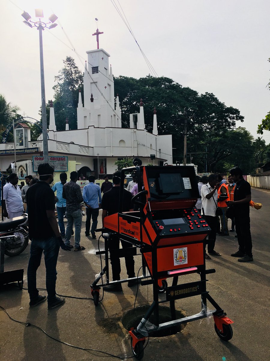 jkspandiyan's tweet image. Robot to eradicate manual scavenging launches in Tamilnadu today for for first time in Kumbakonam #eradicatemanualscavenging #roboticsolution #youngentrepreneurs #collegefriends #genrobotics #bbc #groundreport
