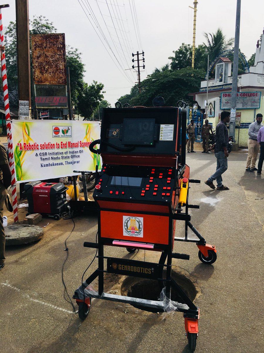 jkspandiyan's tweet image. Robot to eradicate manual scavenging launches in Tamilnadu today for for first time in Kumbakonam #eradicatemanualscavenging #roboticsolution #youngentrepreneurs #collegefriends #genrobotics #bbc #groundreport